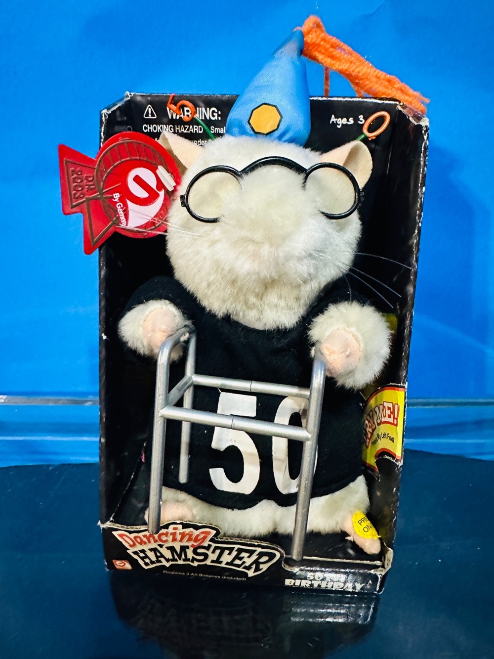 Dancing Hamster 50th Birthday Novelty Interactive  Singing Pet Vintage 2003 7”